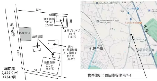 千葉県野田市谷津の倉庫