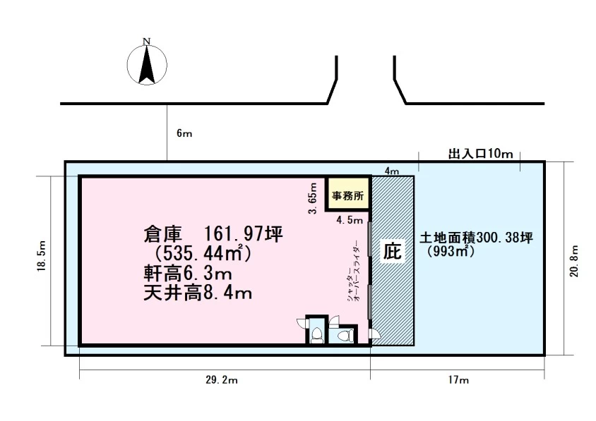 埼玉県春日部市豊野町の倉庫